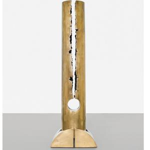 Sculpture abstraite en laiton et aluminium, art décoratif en métal, statue décorative, figurine en métal pour hôtel, décoration de table à domicile - Product Image 1