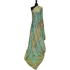 Elegant Mirror Embroidery Shawls Fashion <b>Scarves</b> Set Festive Wedding Party Wear Traditional Handmade Women Wholesale Accessories - Product Image 1