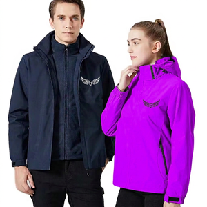 Unisex Long Canvas <b>Thin</b> Hooded Jacket Windproof Sporty Embroidered Logo Front Zipper Autumn Wear Solid Color Polyester Shell - Product Image 4