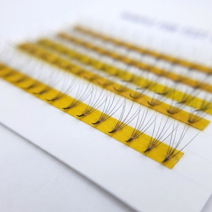 Handmade Individual False <b>Eyelashes</b> Faux <b>Mink</b> Natural Soft Brown Band 4-25mm Full Volume <b>Extensions</b> Comfortable Easy Fan - Product Image 2