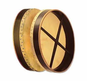 Tambour chamanique professionnel Bodhran en bouleau, instrument de percussion avec peaux de tambour en peau de chèvre, tambourin traditionnel - Product Image 5