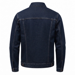 Classic <b>Trucker</b> Style <b>Men's</b> Denim <b>Jacket</b> Spring Windproof Waterproof Breathable Button Front Chest Pockets Comfortable Cotton - Product Image 2