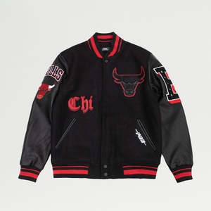 Veste bomber universitaire streetwear en gros OEM, veste universitaire personnalisée, veste Letterman style vintage - Product Image 5