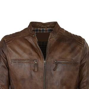 Chaqueta de Cuero para Hombre, Nueva Moda, Chaqueta de Cuero Resistente al Viento - Product Image 5