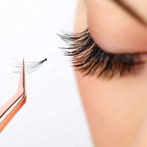 Rose Gold Eyelash Tweezers Set Stainless Steel Curved Straight Isolation Volume Lash Extension Professional <b>Tools</b> Kit - Product Image 3