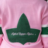Ropa Griega Sorority con Bordado Frontal, Zeta Phi Beta, Azul Real Sólido, Cuello en V, Informal, Transpirable, Poliéster/Algodón, Otoño Invierno