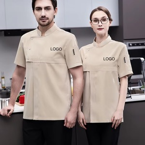 Uniforme de Chef Unisex en Oferta, Sarga de Poliéster/Algodón, Ropa de Trabajo para Empleados de Restaurantes Chinos y Cafeterías - Product Image 4