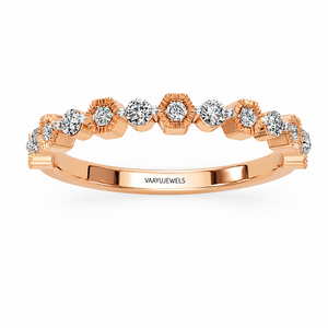 Anillo de Boda de Lujo con Diamantes Cultivados en Laboratorio, Corte Redondo, Multicorte, para Mujer, en Oro de 10K, 14K, 18K, Plata 925, 935 - Product Image 2