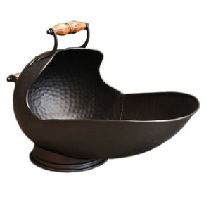 Cubos para Leña de Estilo Clásico, Metálicos, Ecológicos, Modernos, Europeos, con Asa Negra Antigua, para Uso en Exteriores, Jardín y Chimenea - Product Image 2
