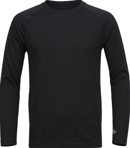 WARPRO INDUSTRY Boys' Black Long Sleeve Rash Guard Quick Dry Breathable 230g Spandex/Polyester <b>Compression</b> <b>Shirt</b> Left Sleeve - Product Image 1