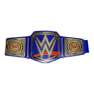 Ceintures de championnat universelles de lutte indiscutée avec logo personnalisé, bleues, en cuir, plaques en zinc 4MM, taille adulte, haute qualité - Product Image 3