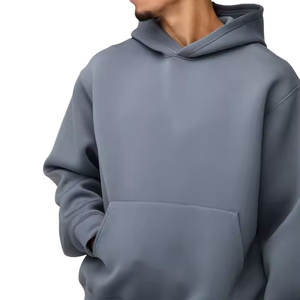 Sudaderas con capucha de gran tamaño para hombre 500G de fabricantes personalizados Logotipo en relieve 3D en técnicas de lavado de invierno de patrón sólido - Product Image 1