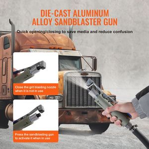 High-Pressure 5-Gallon Portable <b>Sandblaster</b> 60-110 PSI with 4 Cera Abrasive Blasting Tank and Air Kit - Product Image 1