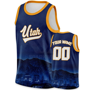 Maillot de basket personnalisé Golden State, débardeur en mesh sublimé, unisexe adulte, respirant, toutes saisons, 100% polyester - Product Image 3