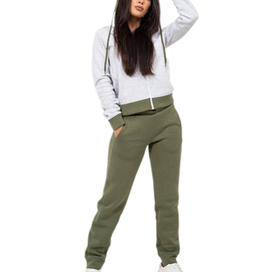 Chándal con Capucha para Mujer, Color Verde Oliva, 100% Algodón Transpirable, Cierre de Cremallera, Manga Larga, Estilo Casual para Otoño - Product Image 4