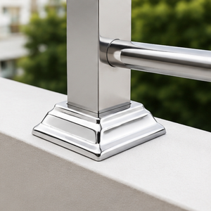 Cache-pied carré en acier inoxydable pour garde-corps, support de poteau de balustrade pour escalier moderne - Product Image 6