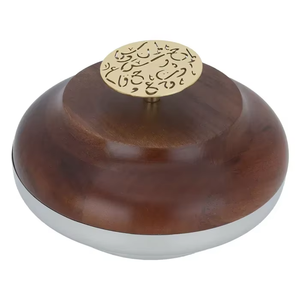 Round Wooden Casserole Pot With Stainless Steel Lid Classic Design For Gas And Induction Cookers - Product Image 2