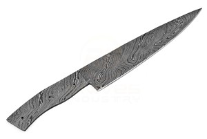 มีดเชฟเหล็กดามัสกัสทำมือแบบเต็มด้าม  รักษ์โลก ใช้ได้ทั้งมือซ้ายและขวา  ใบมีดเปล่าสำหรับครัว 5 ชิ้น - Product Image 6