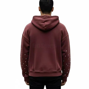 เสื้อฮู้ดดี้ผู้ชายแบบสั่งทำพิเศษ ประดับด้วยคริสตัล สำหรับใส่ในฤดูหนาว ใช้ได้ทั้งในและนอกบ้าน สไตล์สตรีทแวร์ - Product Image 3