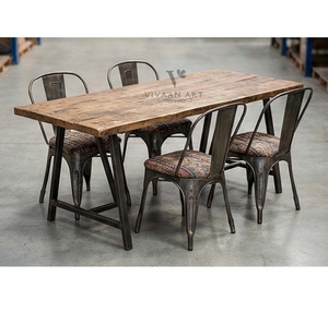 Juego de Comedor Moderno de Madera Sólida, Elegante y Lujoso, Mesa y Sillas, Muebles Cómodos para el Hogar, Restaurante, Cafetería y Hostelería - Product Image 6