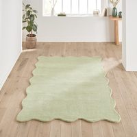 Tapis moderne abstrait vert clair personnalisé, tissé à la main en laine, pour la maison et le bureau, ensembles de tapis
