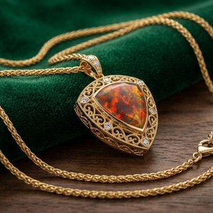 Hot Selling Multi Stone 925 Sterling <b>Silver</b> Necklace 18K Gold Plated 16 Inch 10g 10mm Trillion Shape Trendy Wholesale Product - Product Image 1