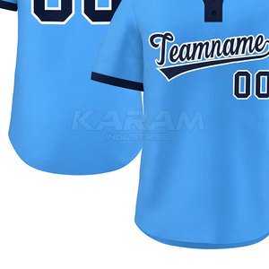 Maillot de baseball personnalisé de haute qualité à deux boutons, manches courtes, séchage rapide, respirant, unisexe, adulte, service OEM, vente en gros, vêtements de sport - Product Image 6