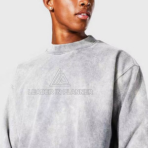 Sudadera Básica de Secado Rápido y Transpirable con Lavado Ácido, Impresión de Logotipo Personalizada, Sudadera Básica de Alta Calidad para Hombre con Lavado Ácido - Product Image 5