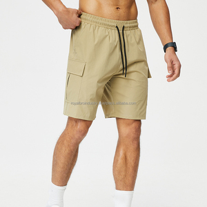 Pantalones cortos deportivos de entrenamiento atlético de verano para hombre, pantalones cortos de talla grande con bolsillos, ropa informal, pantalones cortos Cargo, patrón al por mayor - Product Image 1