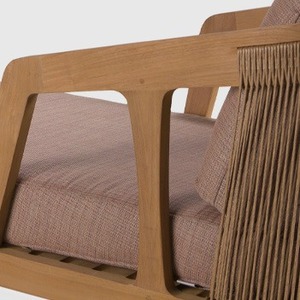 Tumbona Minimalista de Madera para Jardín, Silla de Cuerda Tejida, Muebles de Exterior para Patio y Hogar - Jaya - Product Image 3