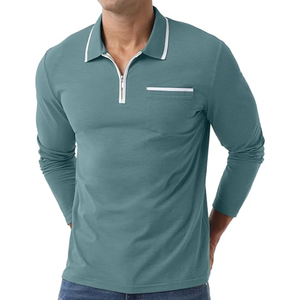 Camisas Polo para Hombre, Manga Larga con Cierre, Clásicas, Casuales, para Golf, con Cuello Elegante, para Uso Diario - Product Image 6