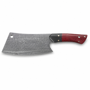 Cuchillo de Cocina Burraq de Hoja Recta con Punta Caída de 12 Pulgadas, Hoja de Acero de Damasco, Mango de Madera, Grosor de 0.5mm, Grado Industrial, Individual - Product Image 2