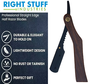 Navaja de Afeitar Desechable para Hombre, de Alta Calidad, con Hoja de Acero Inoxidable y Mango de Madera, para Afeitar la Cara - Product Image 5