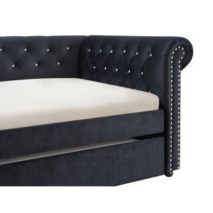 Lussuoso Divano Letto Moderno con Bottoni Decorativi e Design Elegante, con Letto Estraibile per Soggiorno - Product Image 5