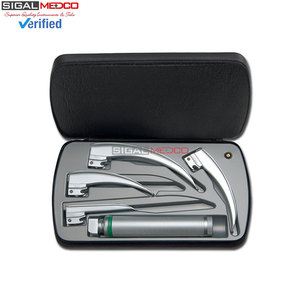 Laringoscopio Manual, Instrumentos de Diagnóstico Médico, 4 Hojas, Acero Inoxidable Alemán, Equipo de Examen Clínico con Fibra Óptica - Product Image 4