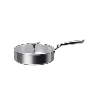 Traditional stainless steel casserole dish with glass lid high-performance casserole with excellent <b>temperature</b> control - Product Image 2