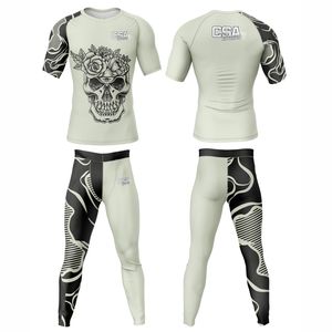 Traje de Compresión para Hombre con Diseño Elegante y Estampado por Sublimación, Tela Transpirable de Excelente Calidad, Conjunto de Rashguard de Manga Larga para MMA - Product Image 1