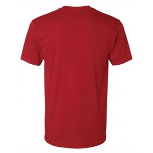 T-shirt rouge uni à col rond et manches courtes pour homme, en coton doux, décontracté, basique, léger, respirant, pour l'été, à porter au quotidien, vente en gros - Product Image 2