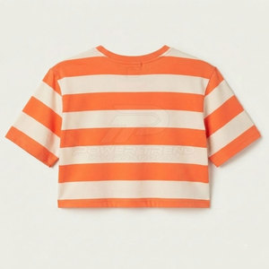 Camiseta Corta Clásica para Mujer, Tejida, 100% Algodón, Transpirable, Perfecta para el Verano, Diseño Elegante, Combina Fácilmente con Jeans - Product Image 2