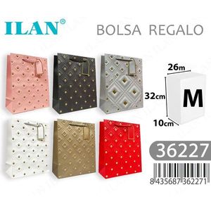 Borsa Regalo ILAN 32x26x10cm, Dimensione Media, Confezione Regalo con Motivo Decorativo - Product Image 3