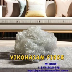 เส้นใยโพลีเอสเตอร์รีไซเคิล 7D HCS Vikohasan ยี่ห้อ Manufacturer ได้รับการรับรองมาตรฐาน GRS แบบเส้นใยกลวงเชื่อมต่อ ป้องกันไฟฟ้าสถิตย์ และสารหน่วงไฟ - Product Image 6
