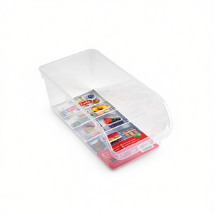 Clear Stackable Plastic <b>Storage</b> Bins 10 Pack Kitchen Drawer Organizer PP <b>Material</b> Eco Friendly Minimalist Design - Product Image 2