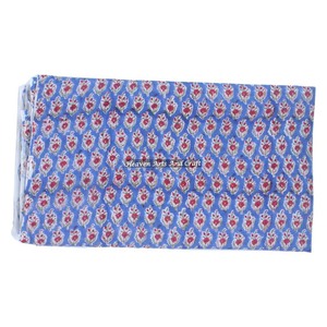 Color decorativo algodón mano bloque impresión tela alta calidad hermosa mano bloque impreso algodón a precio al por mayor impresión India - Product Image 1