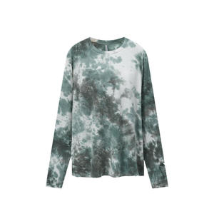 <b>Men's</b> <b>Long</b> <b>Sleeve</b> O-Neck Tie Dye Knitted T-<b>Shirt</b> Plus Size Casual Green <b>White</b> Patterned Top - Product Image 6