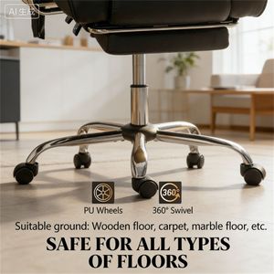 Sedia da Ufficio Ergonomica con Funzione Massaggio, Sedia da Computer Nera - Product Image 2