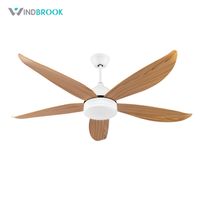 Factory Wholesale 48 Inch <b>Modern</b> Wood Grain BLDC <b>Ceiling</b> <b>Fan</b> <b>with</b> LED <b>Light</b> 5 Blades DC Motor Remote Control for Living Room Bed - Product Image 3