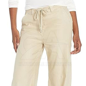 Women Mid Waist <b>Summer</b> <b>Pants</b> Wide Leg Trousers OEM Women <b>Summer</b> Trousers Breathable Fashion Casual <b>Pants</b> Supplier Customized - Product Image 5