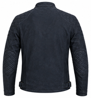 Blouson de moto en cuir nubuck véritable pour homme, certifié CE et UKCA, coupe-vent, 1 pièce, pour l'hiver et l'été, niveau CE