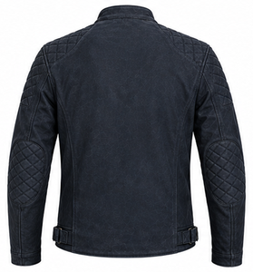 Veste de moto en cuir nubuck véritable pour homme, certifiée CE et UKCA, classement AAA, pour l'hiver et l'été, protections CE niveau 2 - Product Image 6