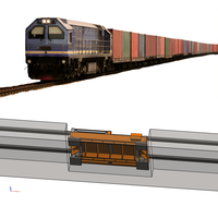 Pont-bascule ferroviaire sur mesure pour trains, capacité 35 000 kg/essieu, précision 1, en acier, vitesse de pesage 3-20 km/h